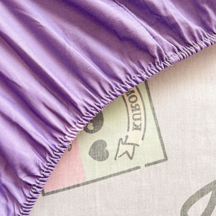 91家纺网 家纺一手货源 找家纺 孩子王家纺 2026新款卡通全棉正版授权大版三丽鸥系列四件套单品单床笠（含防伪码） 圆点库洛米