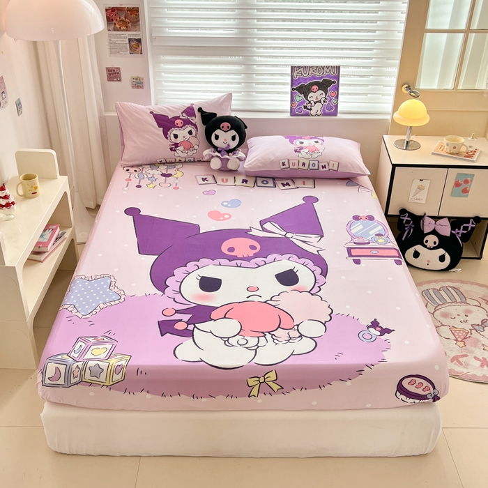 91家纺网 家纺一手货源 找家纺 （总）孩子王家纺 2026新款卡通全棉正版授权大版三丽鸥系列四件套单品单床笠（含防伪码）