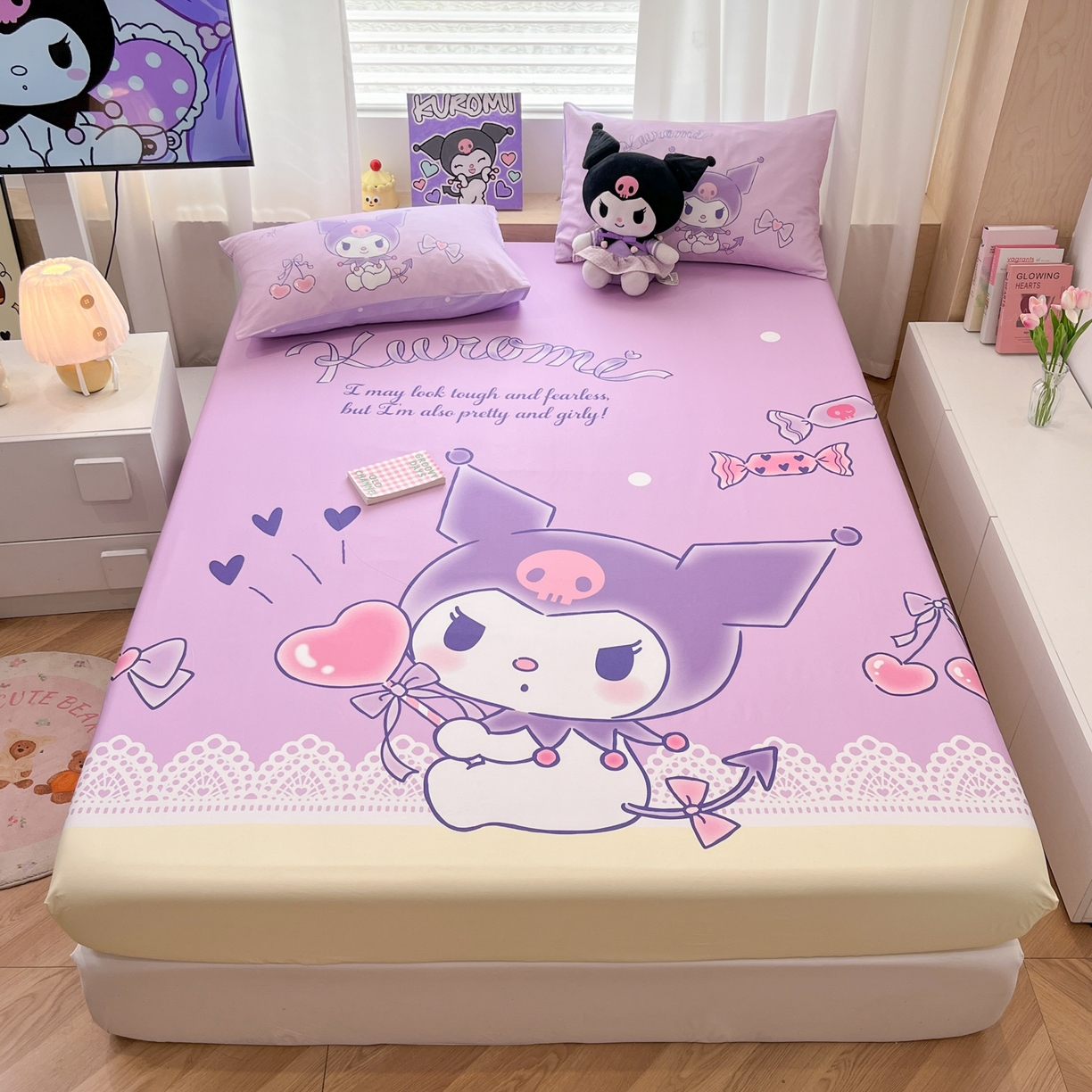 91家纺网 家纺一手货源 找家纺 （总）孩子王家纺 2026新款卡通全棉正版授权大版三丽鸥系列四件套单品单床笠（含防伪码）