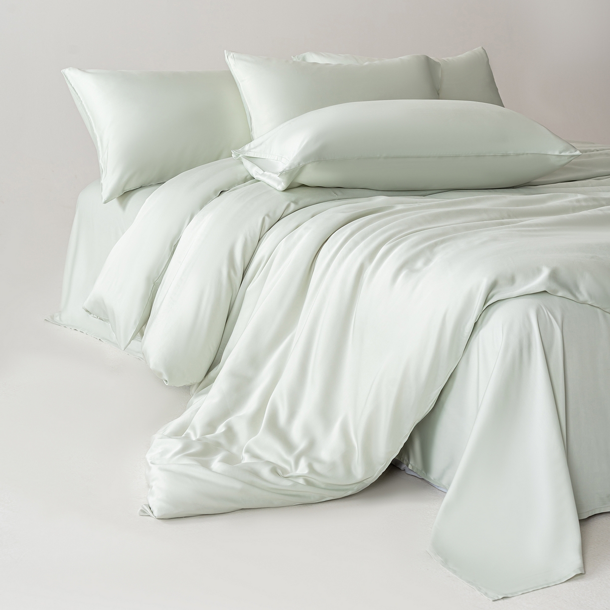 91家纺网 家纺一手货源 找家纺 轩和家居 2026新款60支竹纤维四件套天竹A类婴幼儿级别天然抑菌 奇异莓