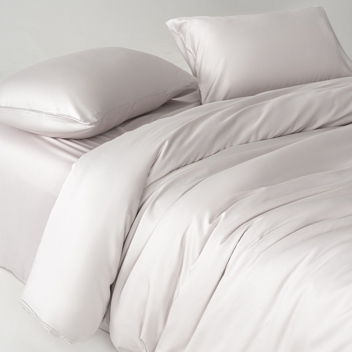 91家纺网 家纺一手货源 找家纺 轩和家居 2026新款60支竹纤维四件套天竹A类婴幼儿级别天然抑菌 椰灰