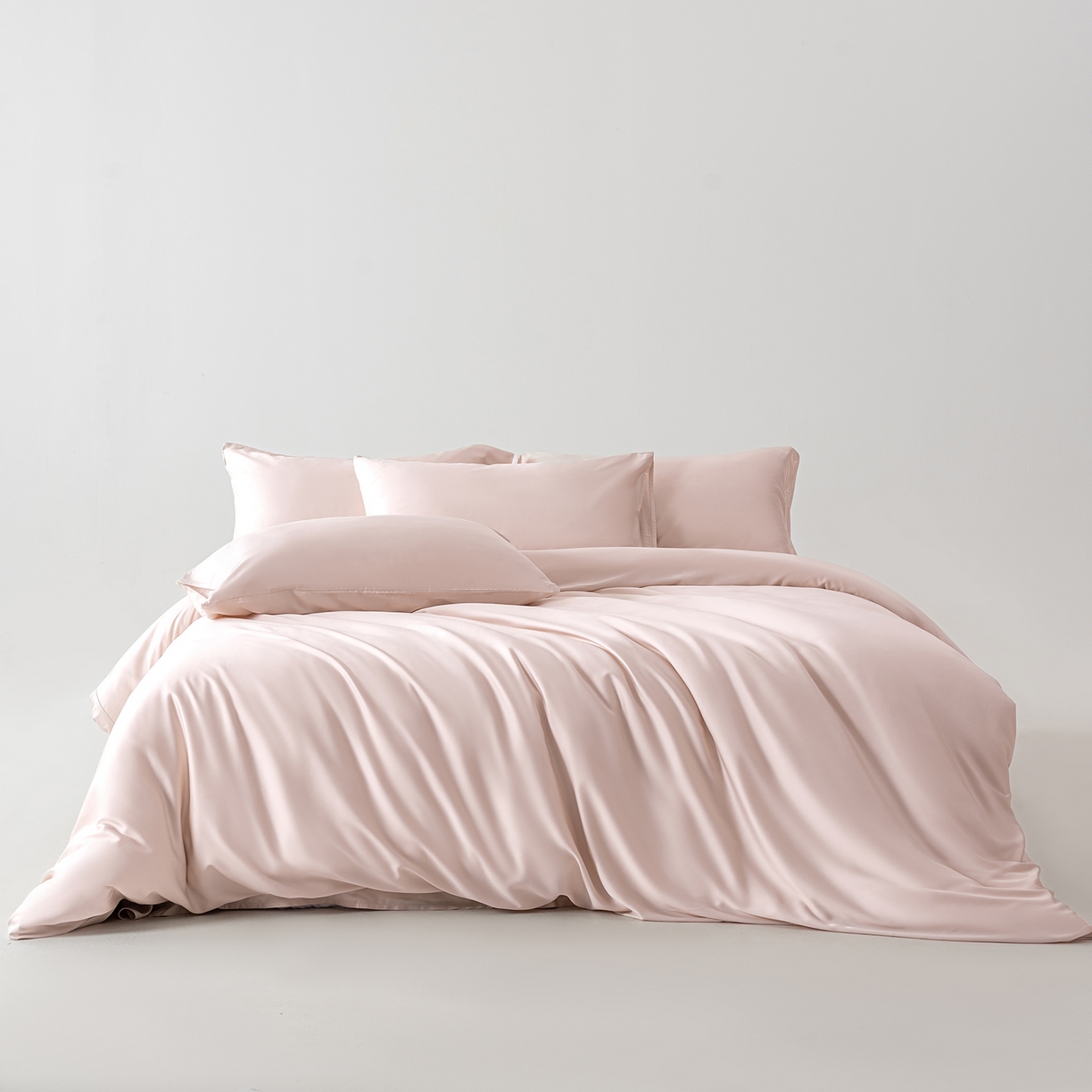 91家纺网 家纺一手货源 找家纺 轩和家居 2026新款60支竹纤维四件套天竹A类婴幼儿级别天然抑菌 软玉