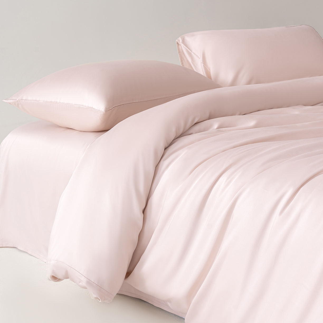 91家纺网 家纺一手货源 找家纺 轩和家居 2026新款60支竹纤维四件套天竹A类婴幼儿级别天然抑菌 软玉