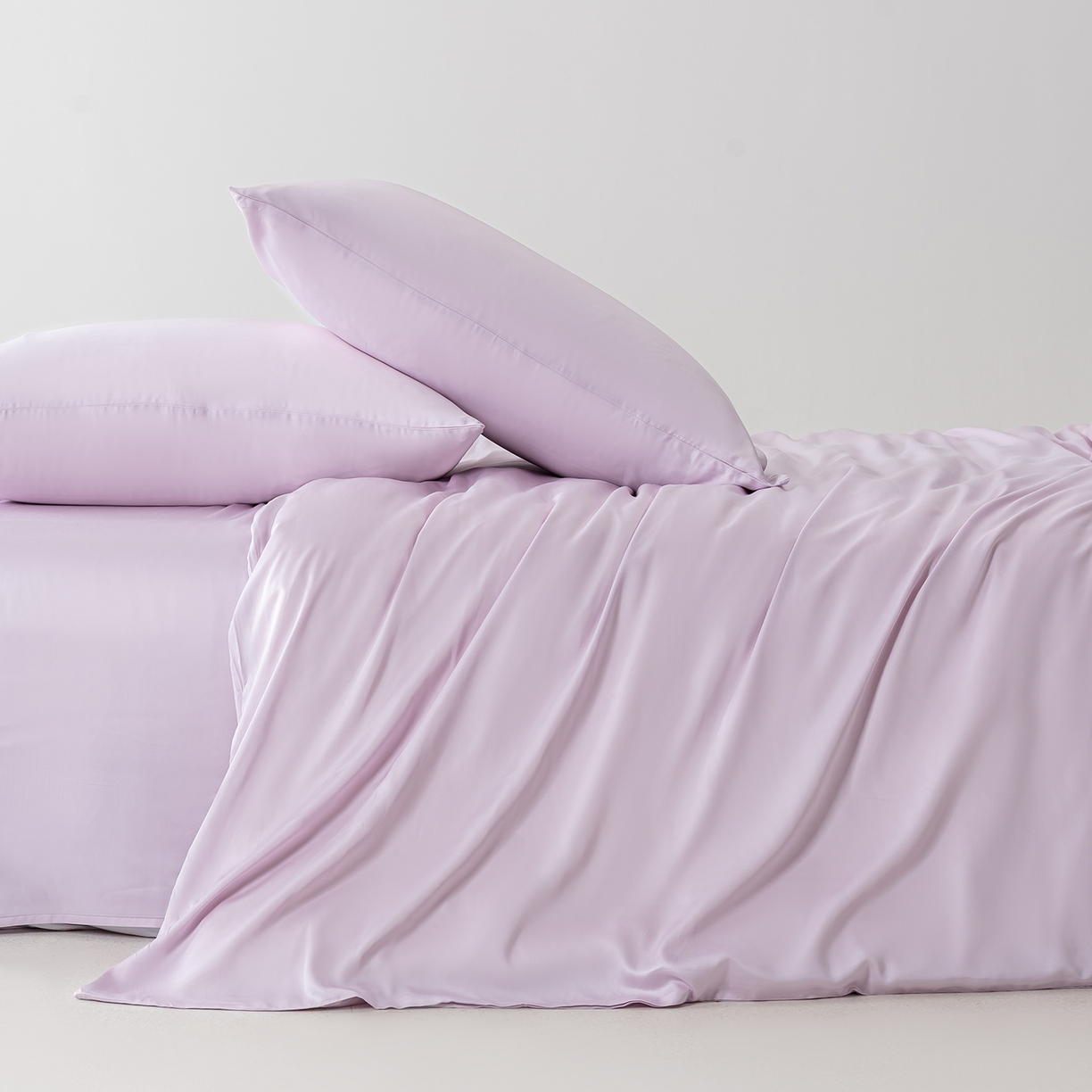 轩和家居 2026新款60支竹纤维四件套天竹A类婴幼儿级别天然抑菌 淡紫