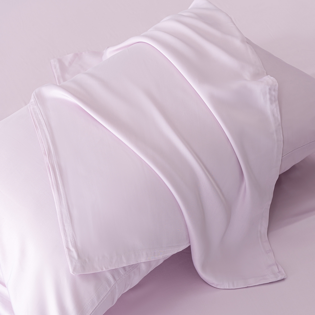 91家纺网 家纺一手货源 找家纺 轩和家居 2026新款60支竹纤维四件套天竹A类婴幼儿级别天然抑菌 淡紫