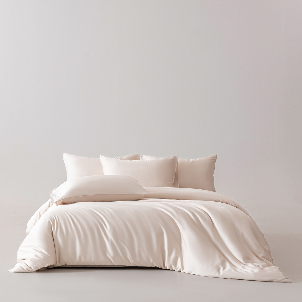 91家纺网 家纺一手货源 找家纺 轩和家居 2026新款60支竹纤维四件套天竹A类婴幼儿级别天然抑菌 奶咖