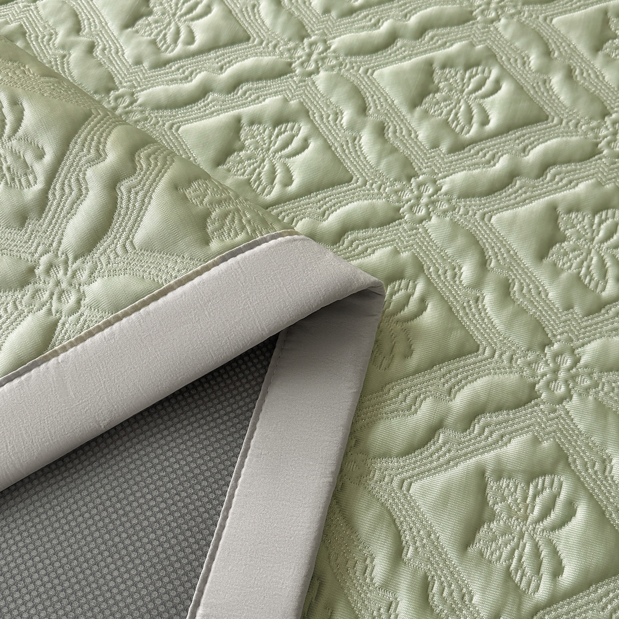 91家纺网 家纺一手货源 找家纺 （总）玉相逢 2026新款立体刺绣乙纶夏凉凉席-蝶韵-床席款