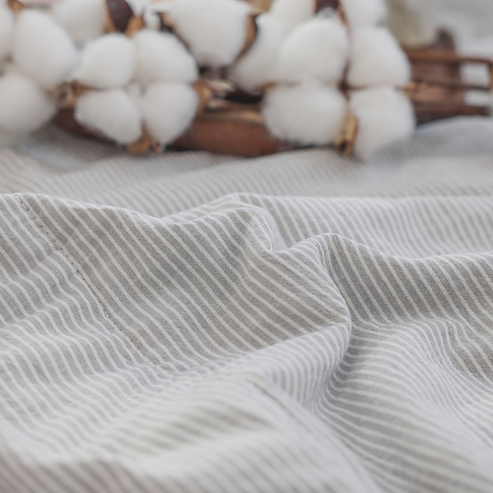 91家纺网 家纺一手货源 找家纺 柠萌家居 2026新款全棉色织水洗棉棉花夏被四件套里外全棉空调被 夏凉被被子被芯 灰密条