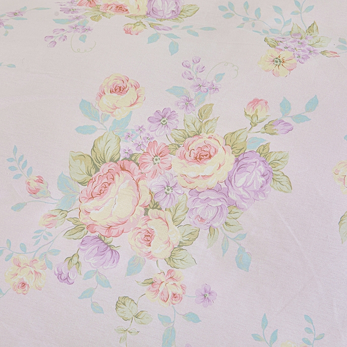 91家纺网 家纺一手货源 找家纺 宜凡家纺 2026新款全棉印花法式夹棉床裙四件套 春日微光