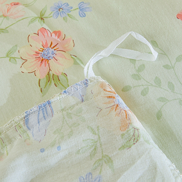 91家纺网 家纺一手货源 找家纺 宜凡家纺 2026新款全棉印花法式夹棉床裙四件套 曼妙花香