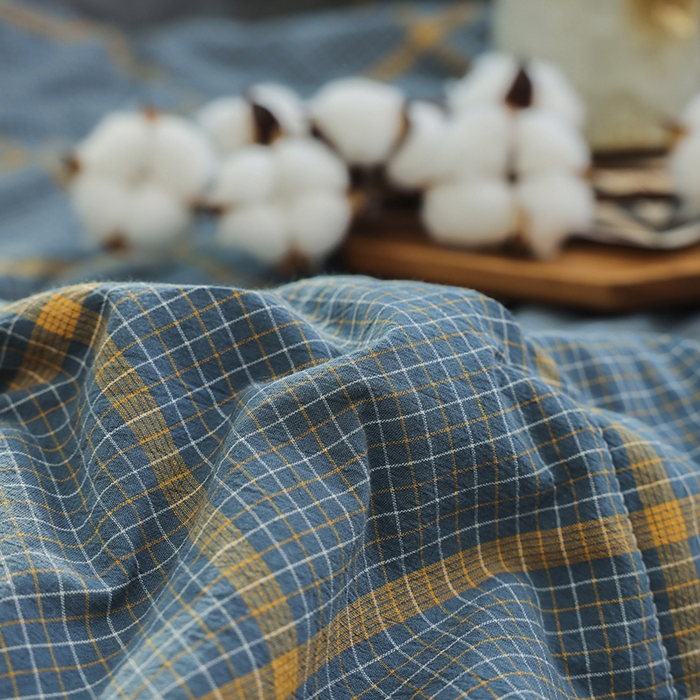 91家纺网 家纺一手货源 找家纺 柠萌家居 2026新款全棉色织水洗棉棉花夏被四件套里外全棉空调被 夏凉被被子被芯 瓦尔灰