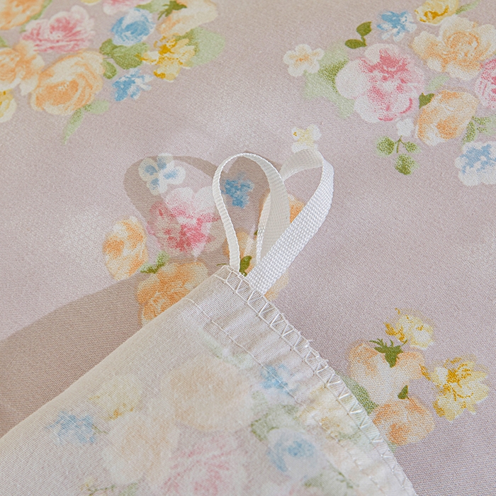 91家纺网 家纺一手货源 找家纺 宜凡家纺 2026新款全棉印花法式夹棉床裙四件套 晴空