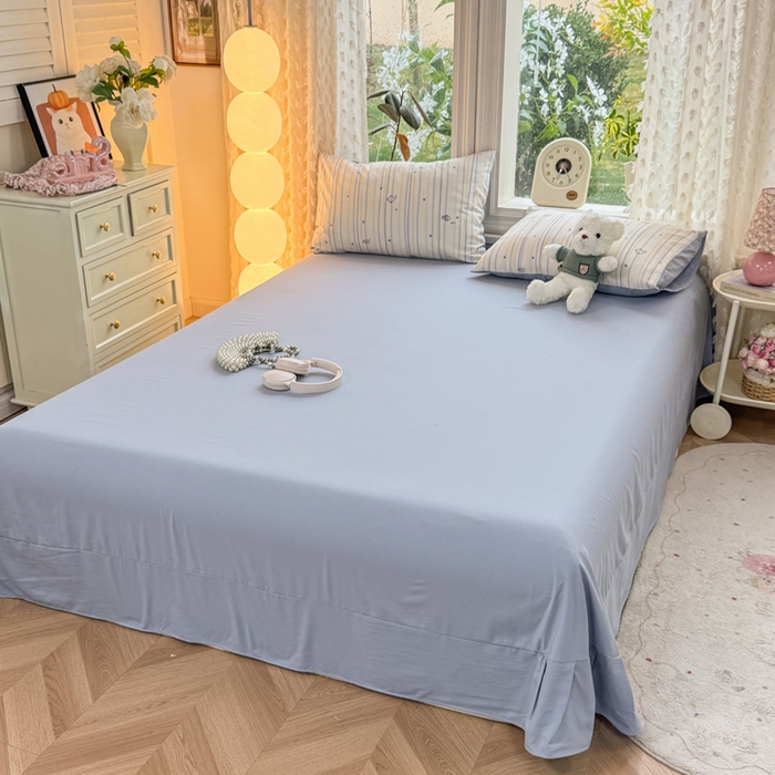 91家纺网 家纺一手货源 找家纺 （总）豫见家纺 2026新款古法水洗仿棉云感纱四件套