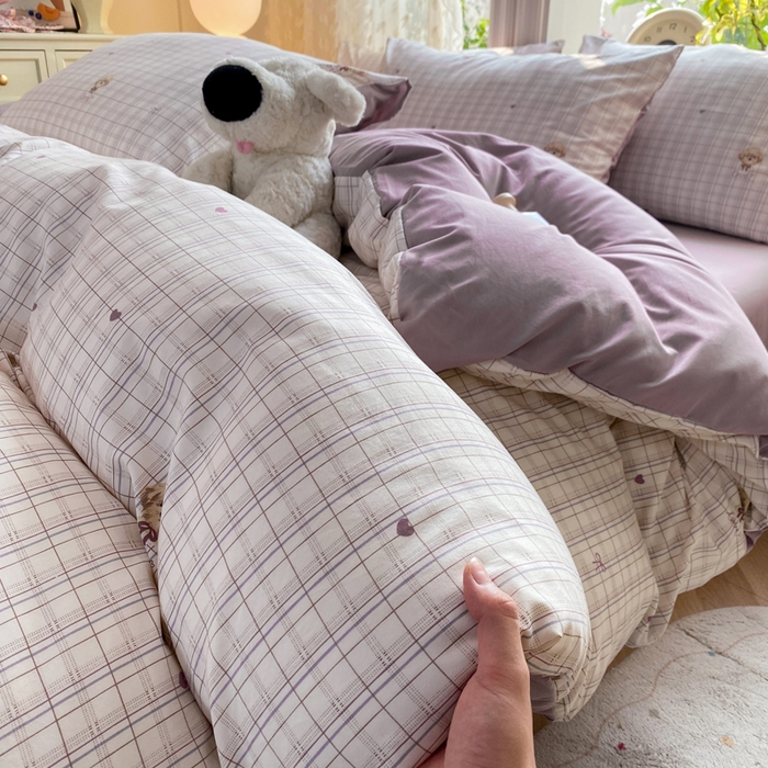 91家纺网 家纺一手货源 找家纺 （总）豫见家纺 2026新款古法水洗仿棉云感纱四件套