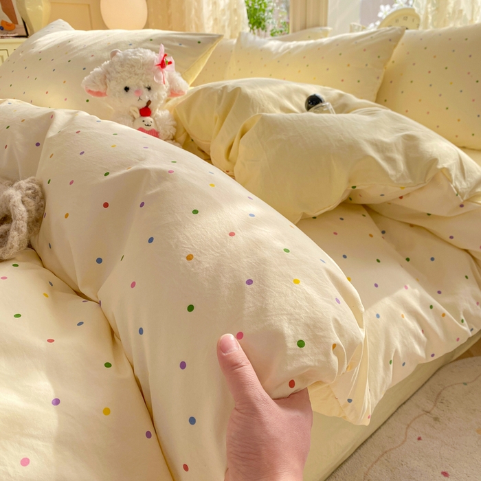 91家纺网 家纺一手货源 找家纺 （总）豫见家纺 2026新款古法水洗仿棉云感纱四件套