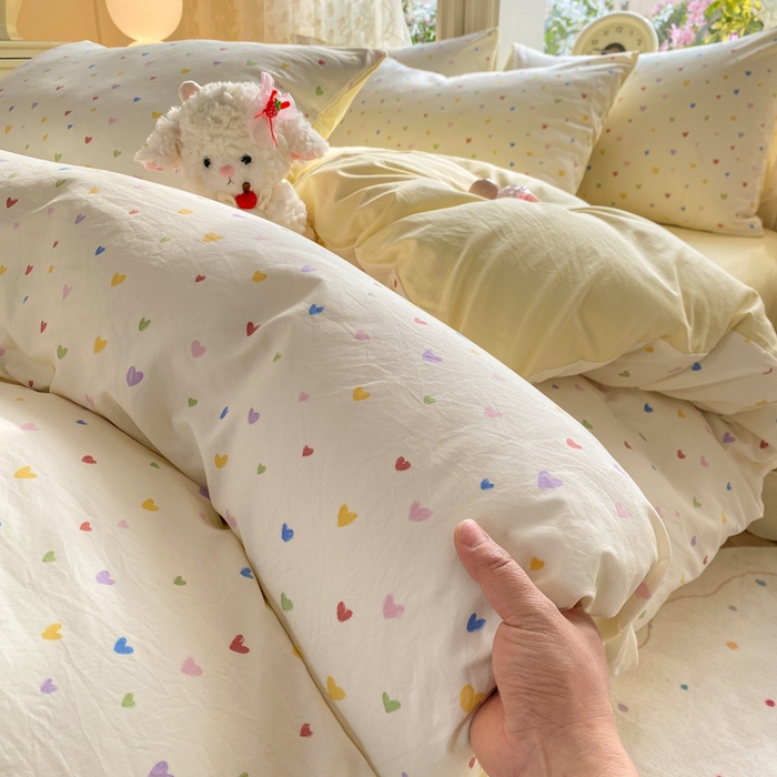 91家纺网 家纺一手货源 找家纺 （总）豫见家纺 2026新款古法水洗仿棉云感纱四件套