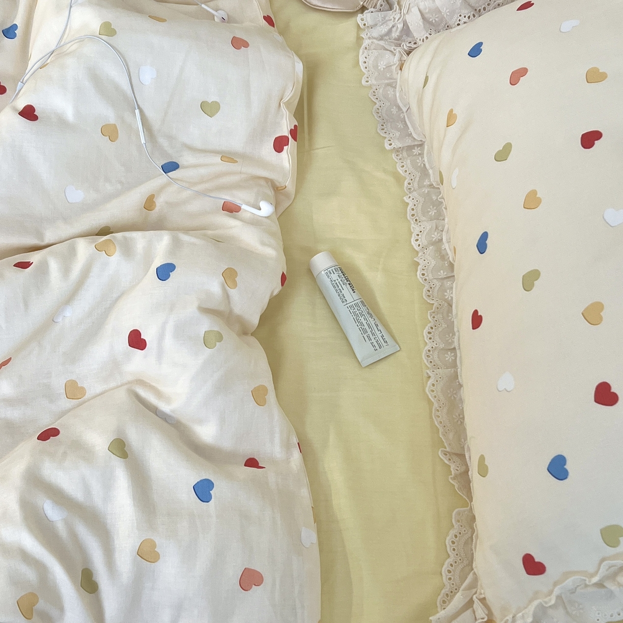 91家纺网 家纺一手货源 找家纺 荣轩家居 2026新款韩式浪漫花边工艺款全棉纯棉双层纱四件套（铺床版） 小甜心