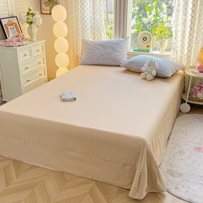 91家纺网 家纺一手货源 找家纺 豫见家纺 2026新款古法水洗仿棉云感纱四件套 晨露