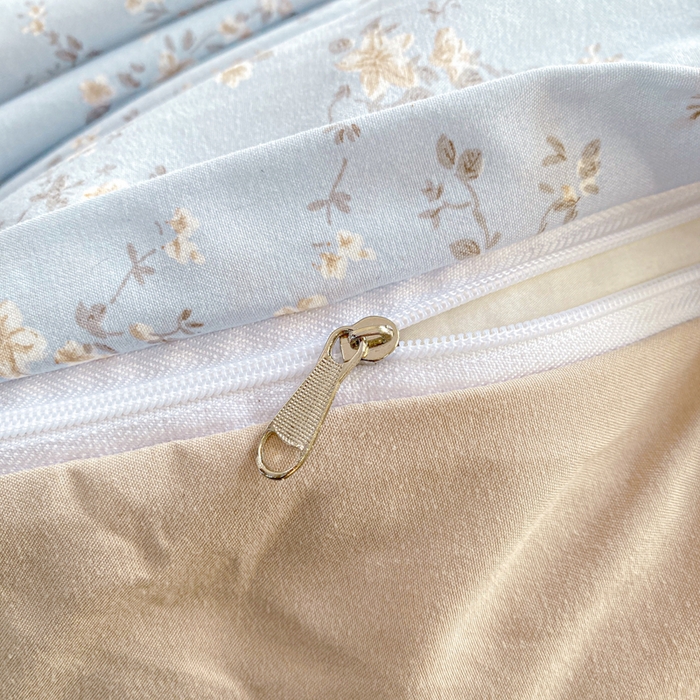 91家纺网 家纺一手货源 找家纺 豫见家纺 2026新款古法水洗仿棉云感纱四件套 晨露