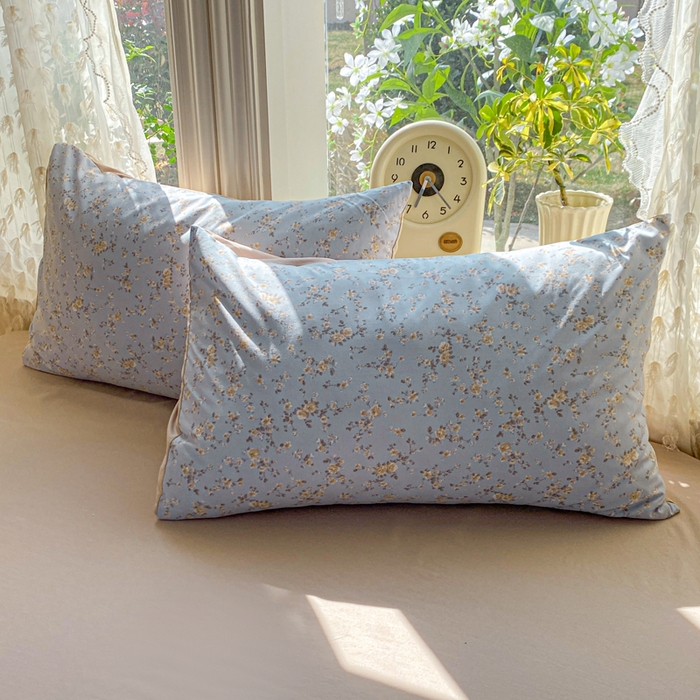 91家纺网 家纺一手货源 找家纺 豫见家纺 2026新款古法水洗仿棉云感纱四件套 晨露