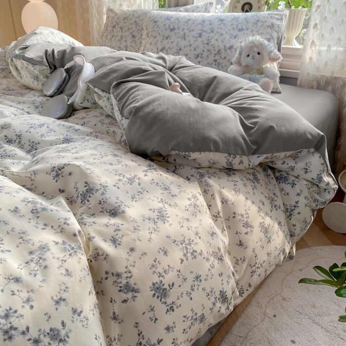 91家纺网 家纺一手货源 找家纺 豫见家纺 2026新款古法水洗仿棉云感纱四件套 初夏