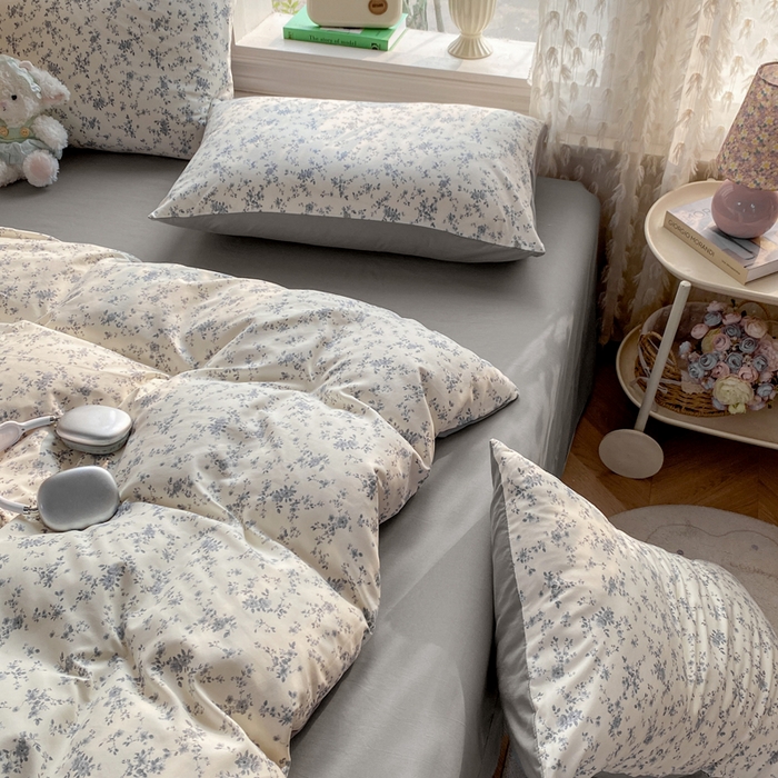 91家纺网 家纺一手货源 找家纺 豫见家纺 2026新款古法水洗仿棉云感纱四件套 初夏