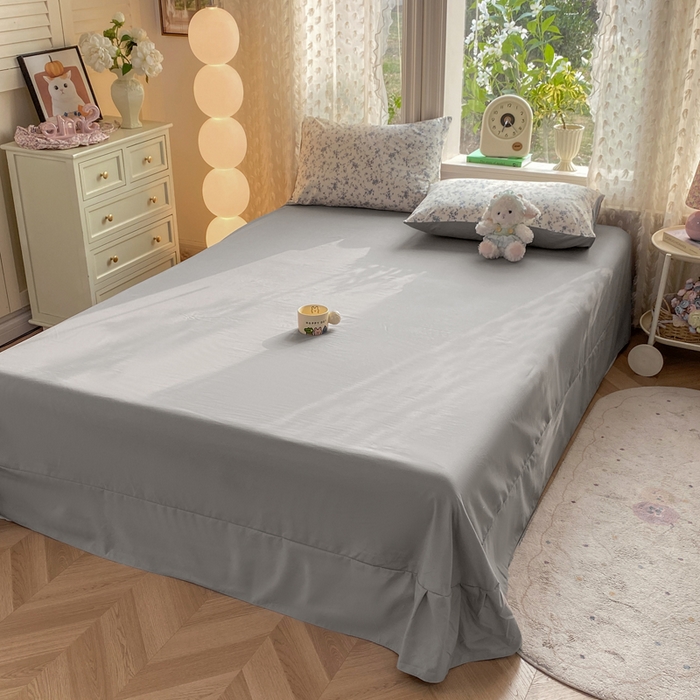 91家纺网 家纺一手货源 找家纺 豫见家纺 2026新款古法水洗仿棉云感纱四件套 初夏