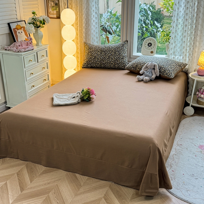 91家纺网 家纺一手货源 找家纺 豫见家纺 2026新款古法水洗仿棉云感纱四件套 梵高映像