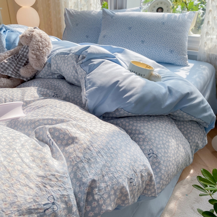 91家纺网 家纺一手货源 找家纺 豫见家纺 2026新款古法水洗仿棉云感纱四件套 赫莲娜