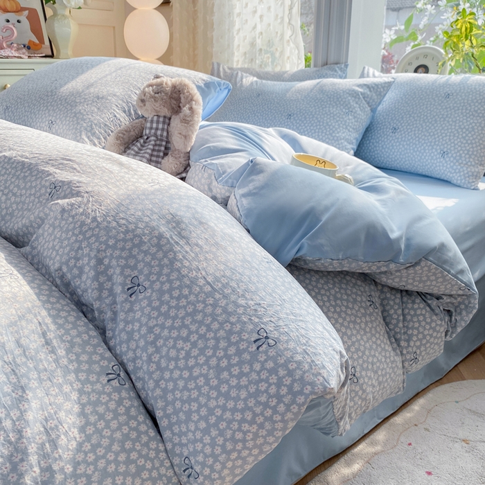 91家纺网 家纺一手货源 找家纺 豫见家纺 2026新款古法水洗仿棉云感纱四件套 赫莲娜