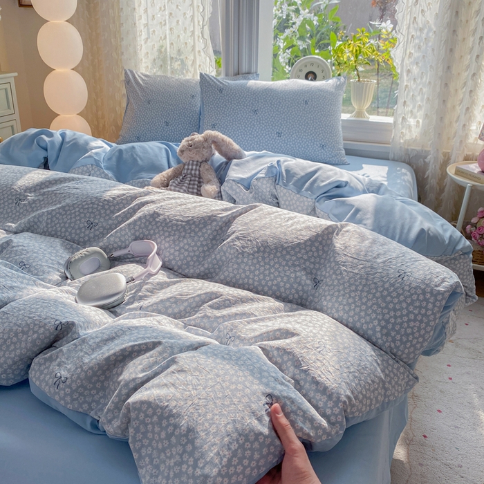 91家纺网 家纺一手货源 找家纺 豫见家纺 2026新款古法水洗仿棉云感纱四件套 赫莲娜