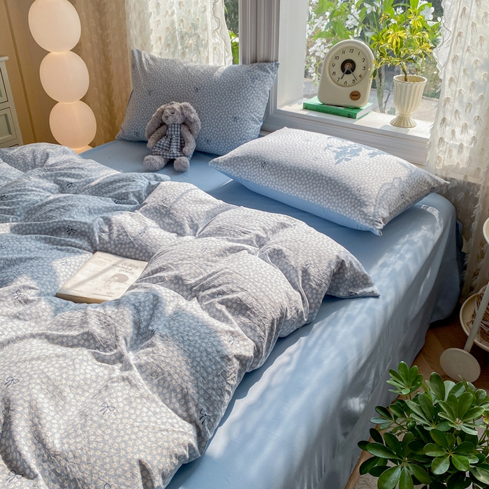 91家纺网 家纺一手货源 找家纺 豫见家纺 2026新款古法水洗仿棉云感纱四件套 赫莲娜