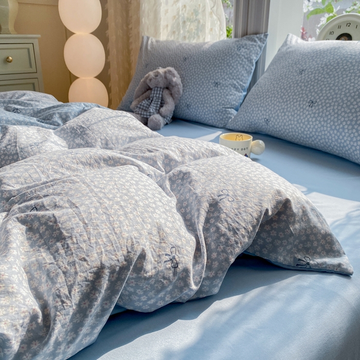 91家纺网 家纺一手货源 找家纺 豫见家纺 2026新款古法水洗仿棉云感纱四件套 赫莲娜