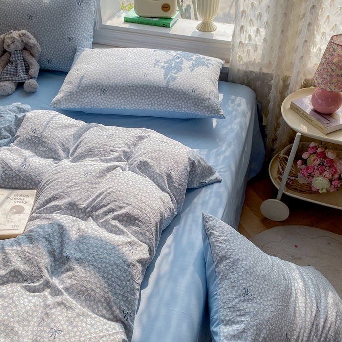 91家纺网 家纺一手货源 找家纺 豫见家纺 2026新款古法水洗仿棉云感纱四件套 赫莲娜