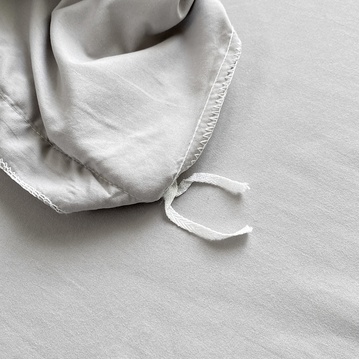 91家纺网 家纺一手货源 找家纺 豫见家纺 2026新款古法水洗仿棉云感纱四件套 吉米兔-灰