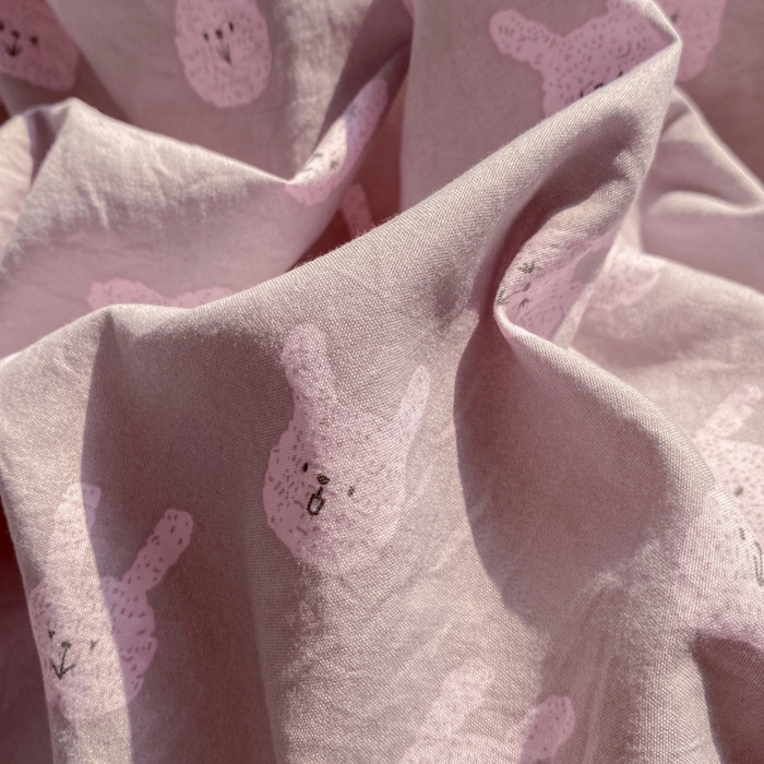 91家纺网 家纺一手货源 找家纺 豫见家纺 2026新款古法水洗仿棉云感纱四件套 吉米兔-紫