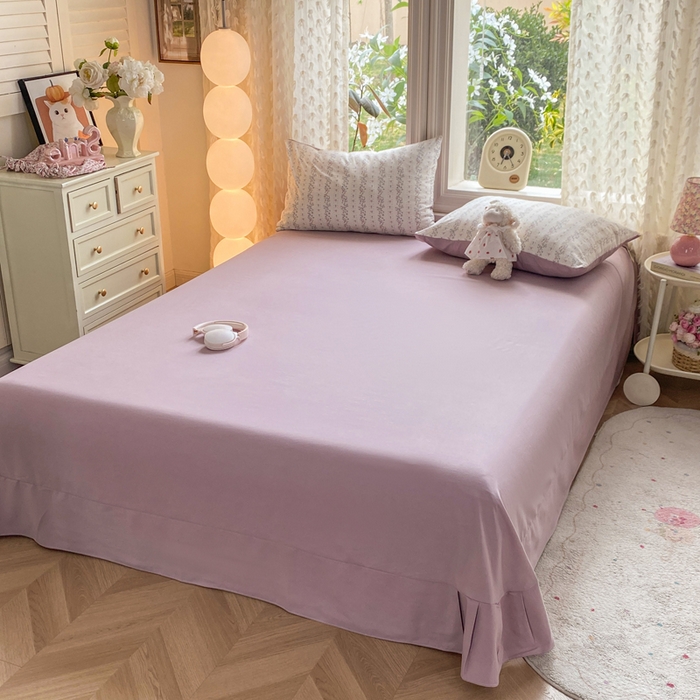 91家纺网 家纺一手货源 找家纺 豫见家纺 2026新款古法水洗仿棉云感纱四件套 兰枝玉树