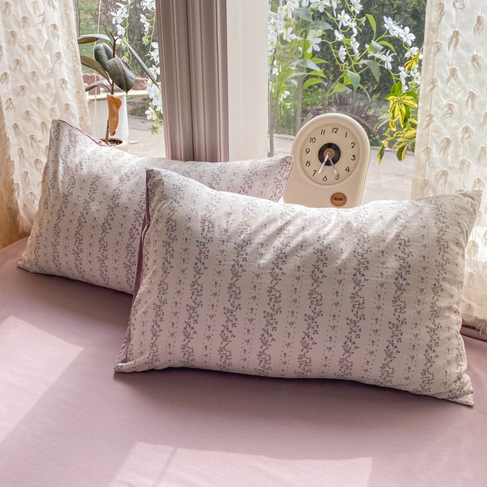 91家纺网 家纺一手货源 找家纺 豫见家纺 2026新款古法水洗仿棉云感纱四件套 兰枝玉树