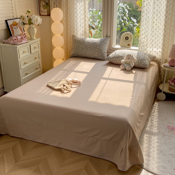 91家纺网 家纺一手货源 找家纺 豫见家纺 2026新款古法水洗仿棉云感纱四件套 梦屿