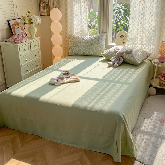 91家纺网 家纺一手货源 找家纺 豫见家纺 2026新款古法水洗仿棉云感纱四件套 秘密花园