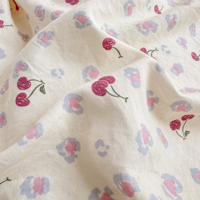 91家纺网 家纺一手货源 找家纺 豫见家纺 2026新款古法水洗仿棉云感纱四件套 蜜恋樱桃