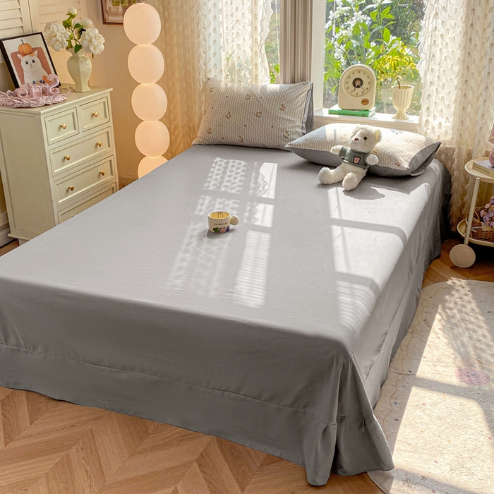 91家纺网 家纺一手货源 找家纺 豫见家纺 2026新款古法水洗仿棉云感纱四件套 木马乐园