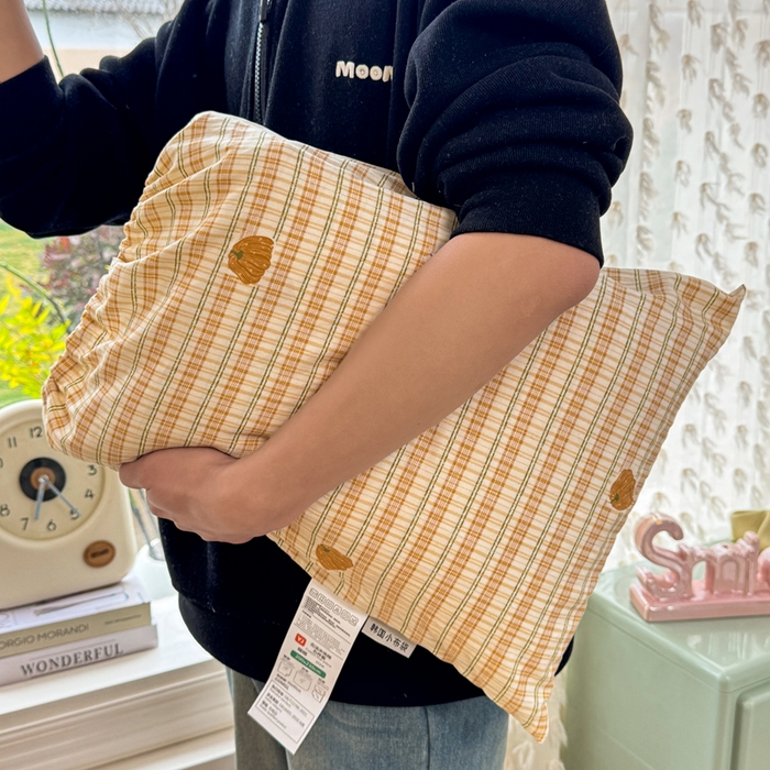 91家纺网 家纺一手货源 找家纺 豫见家纺 2026新款古法水洗仿棉云感纱四件套 南瓜派