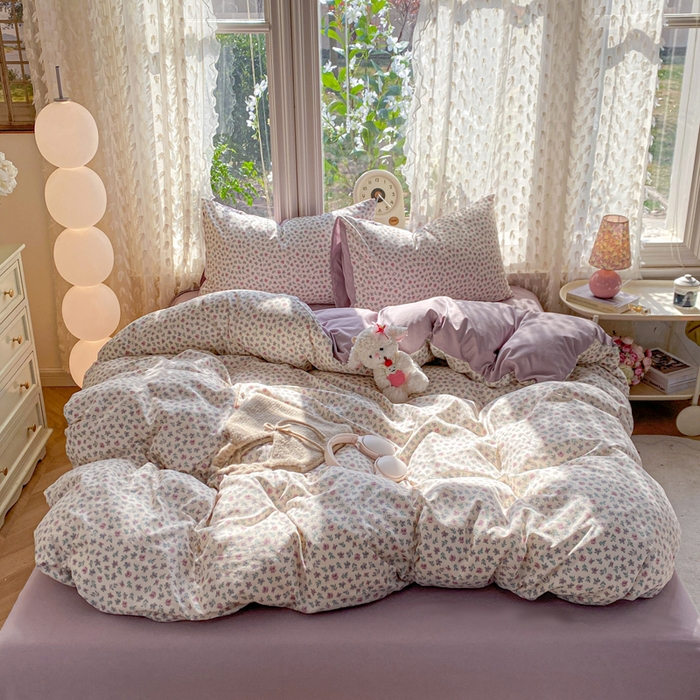 91家纺网 家纺一手货源 找家纺 豫见家纺 2026新款古法水洗仿棉云感纱四件套 千野合