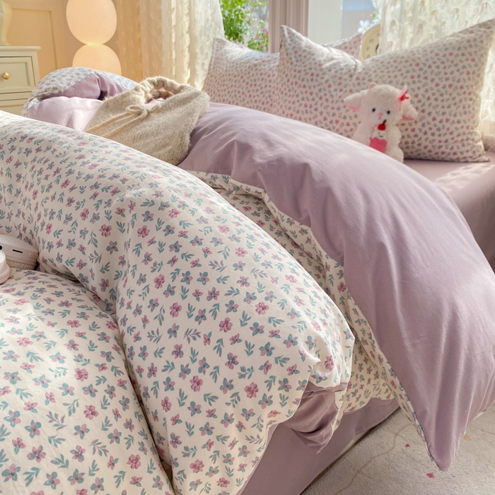 91家纺网 家纺一手货源 找家纺 豫见家纺 2026新款古法水洗仿棉云感纱四件套 千野合