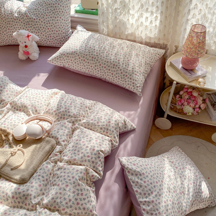 91家纺网 家纺一手货源 找家纺 豫见家纺 2026新款古法水洗仿棉云感纱四件套 千野合