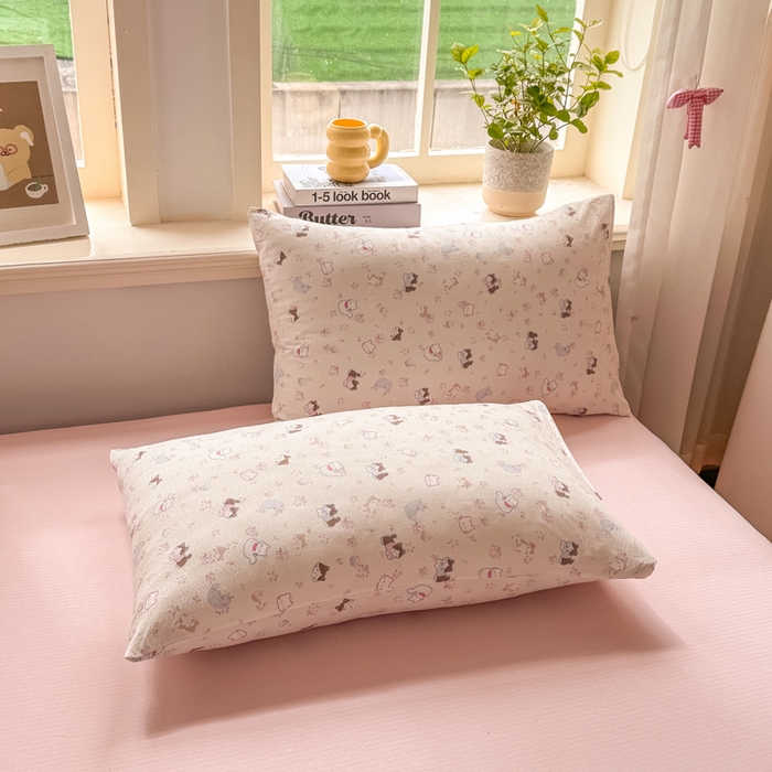 91家纺网 家纺一手货源 找家纺 爱屋及屋 2026新款双层纱小包边棉花夏被【含买家秀】 晴天小猫