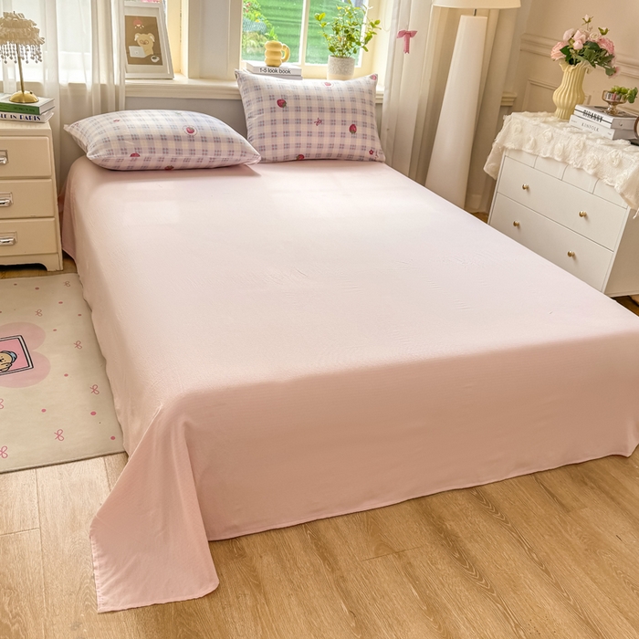 91家纺网 家纺一手货源 找家纺 爱屋及屋 2026新款双层纱小包边棉花夏被【含买家秀】 草莓格