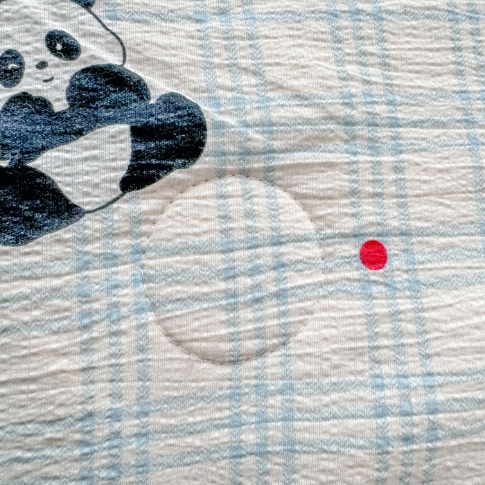 91家纺网 家纺一手货源 找家纺 爱屋及屋 2026新款双层纱小包边棉花夏被【含买家秀】 格子熊猫