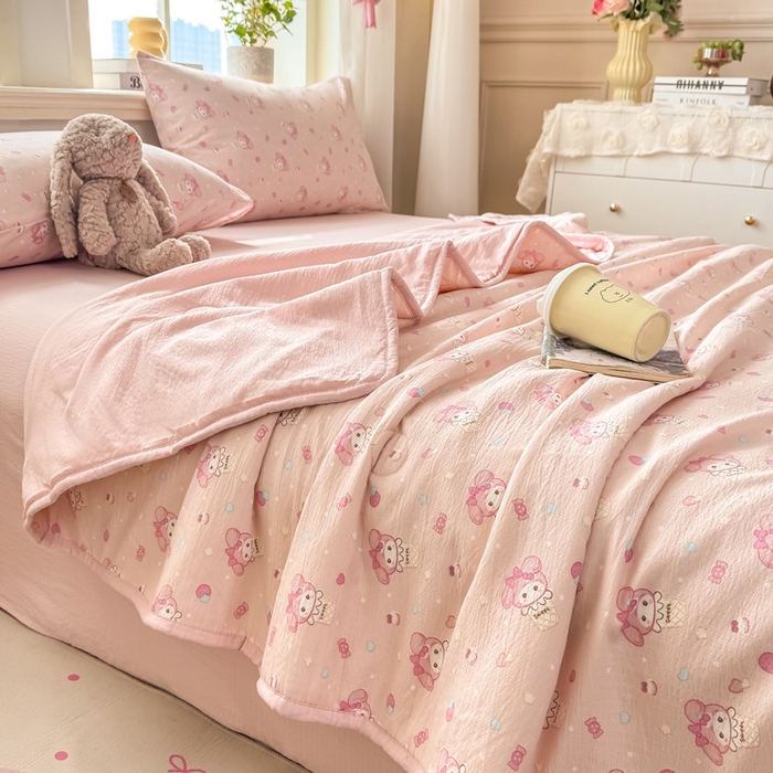 91家纺网 家纺一手货源 找家纺 爱屋及屋 2026新款双层纱小包边棉花夏被【含买家秀】 草莓甜筒